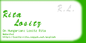 rita lositz business card